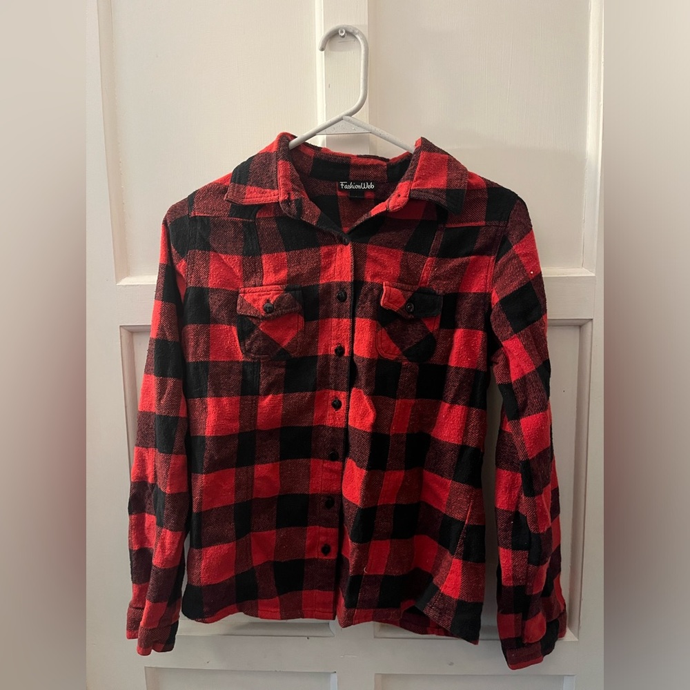 black and red plaid flannel